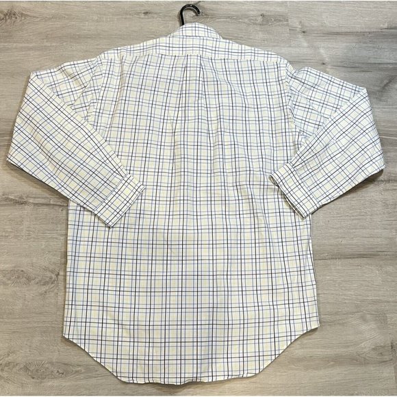 Ralph Lauren Shirt Mens 16 34-35 Classic Fit Button Down White Check Long Sleeve - Picture 6 of 6